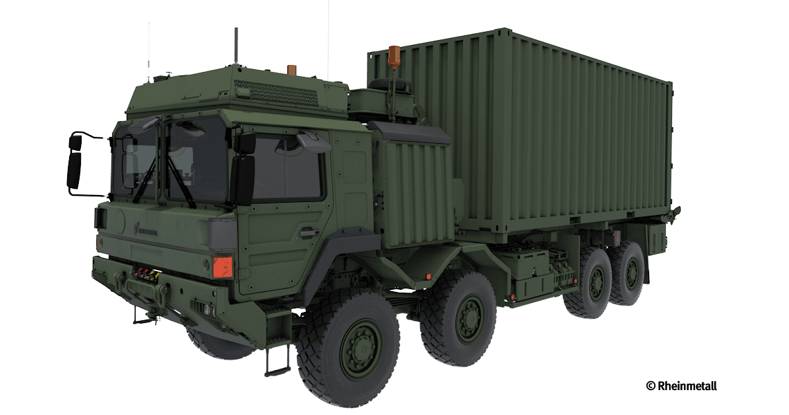 Militärisches Nutzfahrzeug „HX-UTF 8x8 Container-VL" Foto: Rheinmetall MAN Military Vehicles Österreich GesmbH
