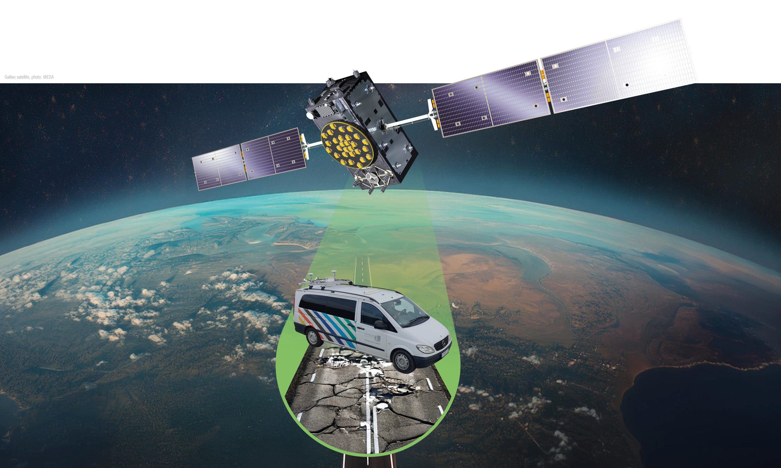 Fotomontage ESERCOM-D, Foto: JOANNEUM RESEARCH/ESA