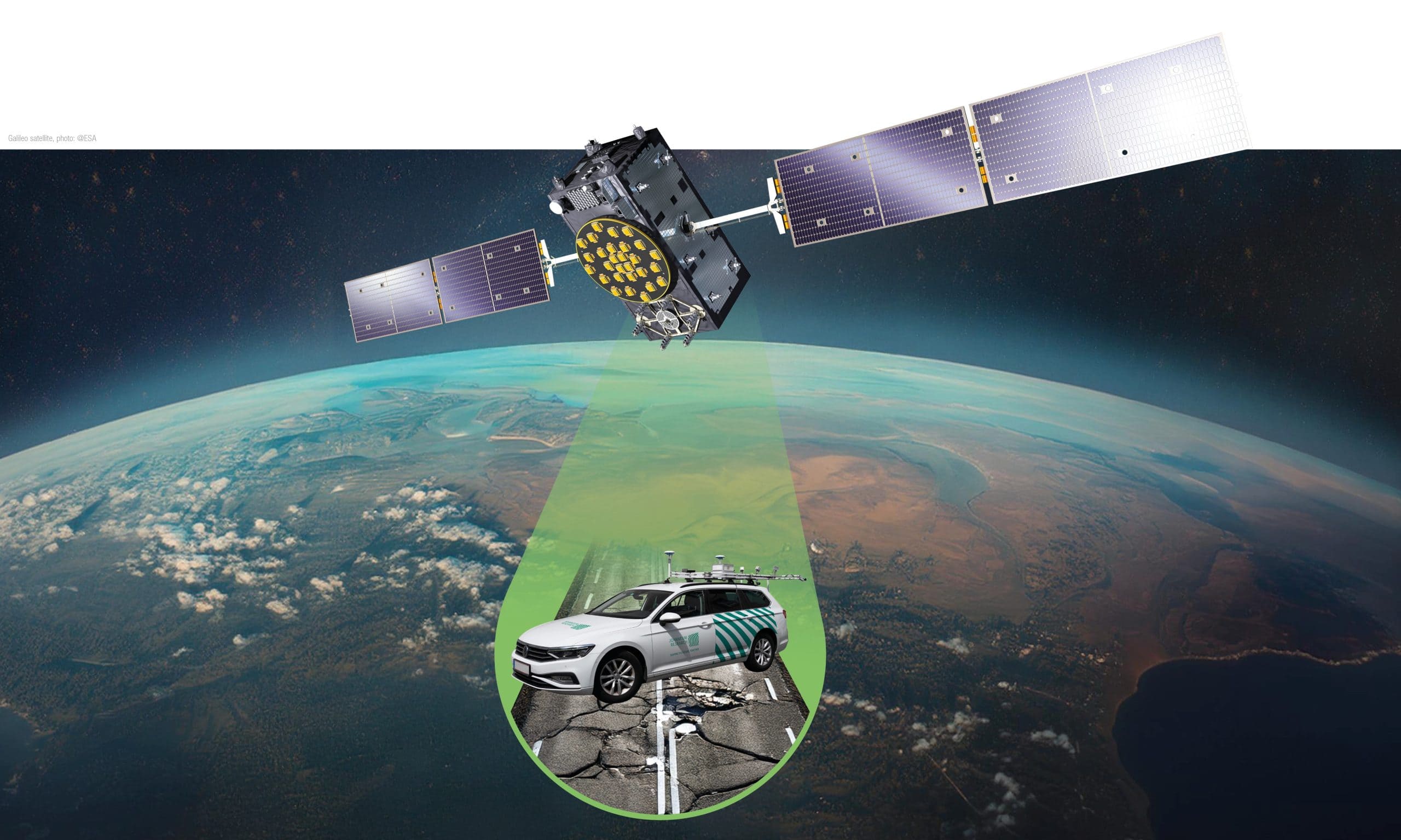Fotomontage ESERCOM-D, Foto: JOANNEUM RESEARCH/ESA