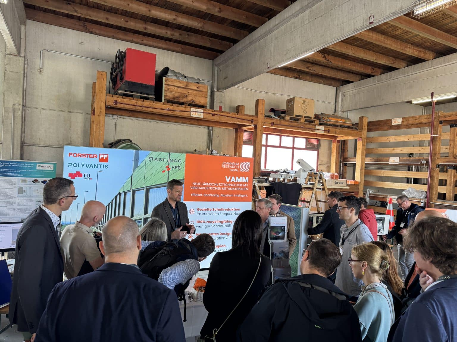 ASFINAG rangers guided participants to the stands showcasing innovative projects. Credit: JOANNEUM RESEARCH