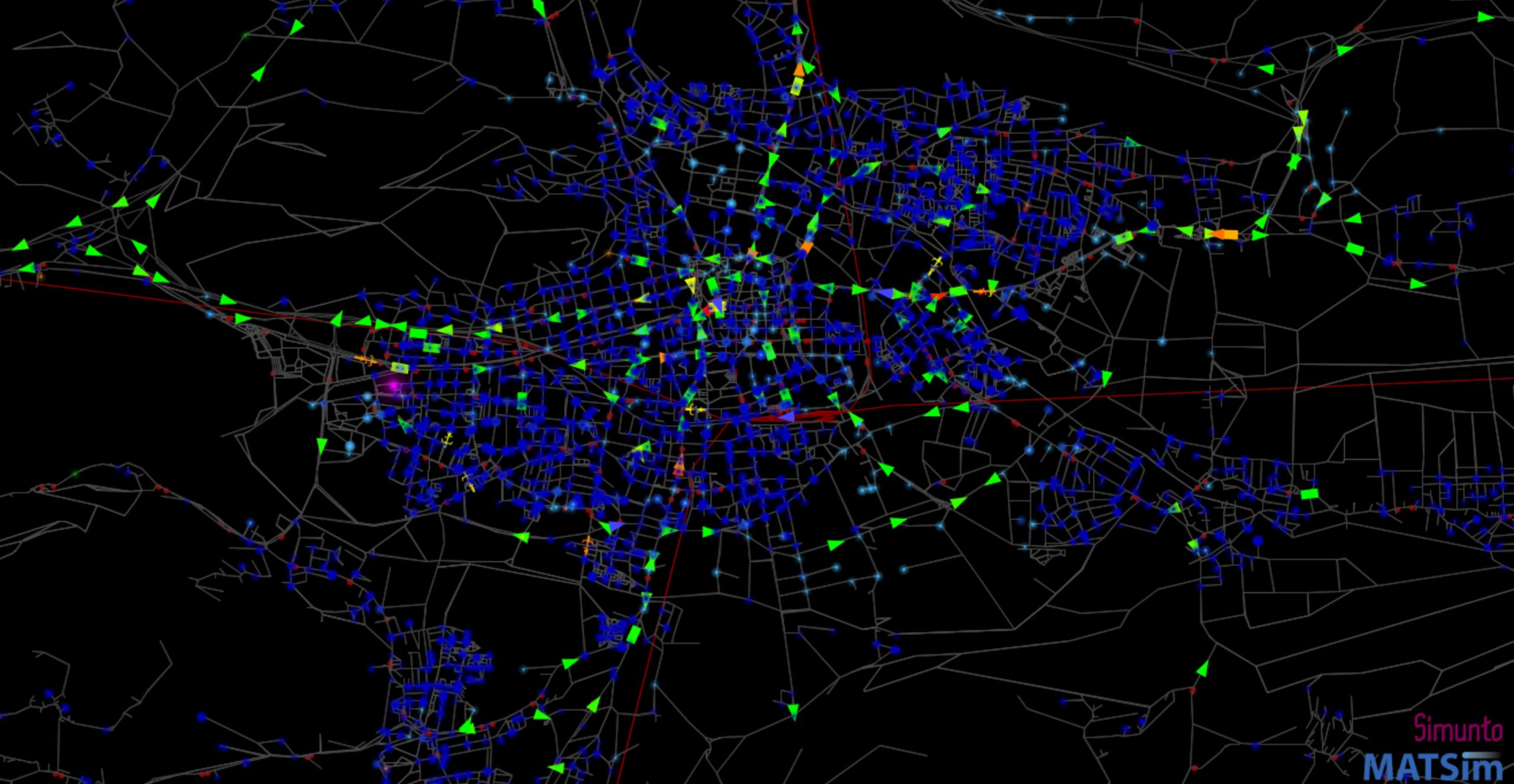 MATSim-Simulation des Mobility Modell Lakeside Park Klagenfurt