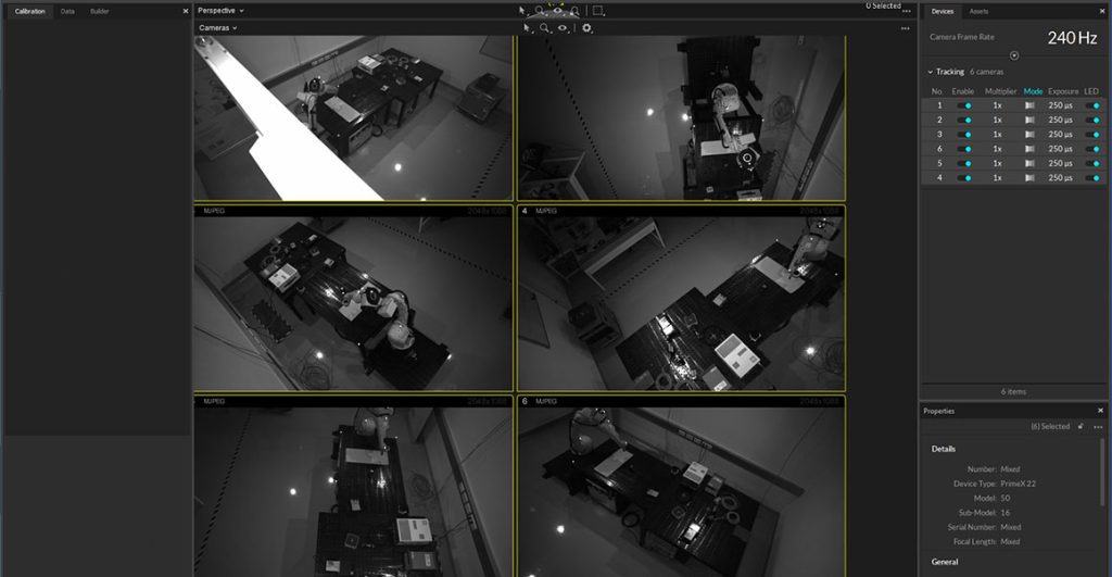 Kamerabilder in Schwarz-Weiß vom DSTeL