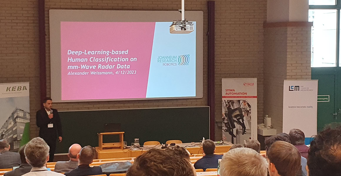 Alexander Weissmann bei seiner Präsentation am ARW 2023