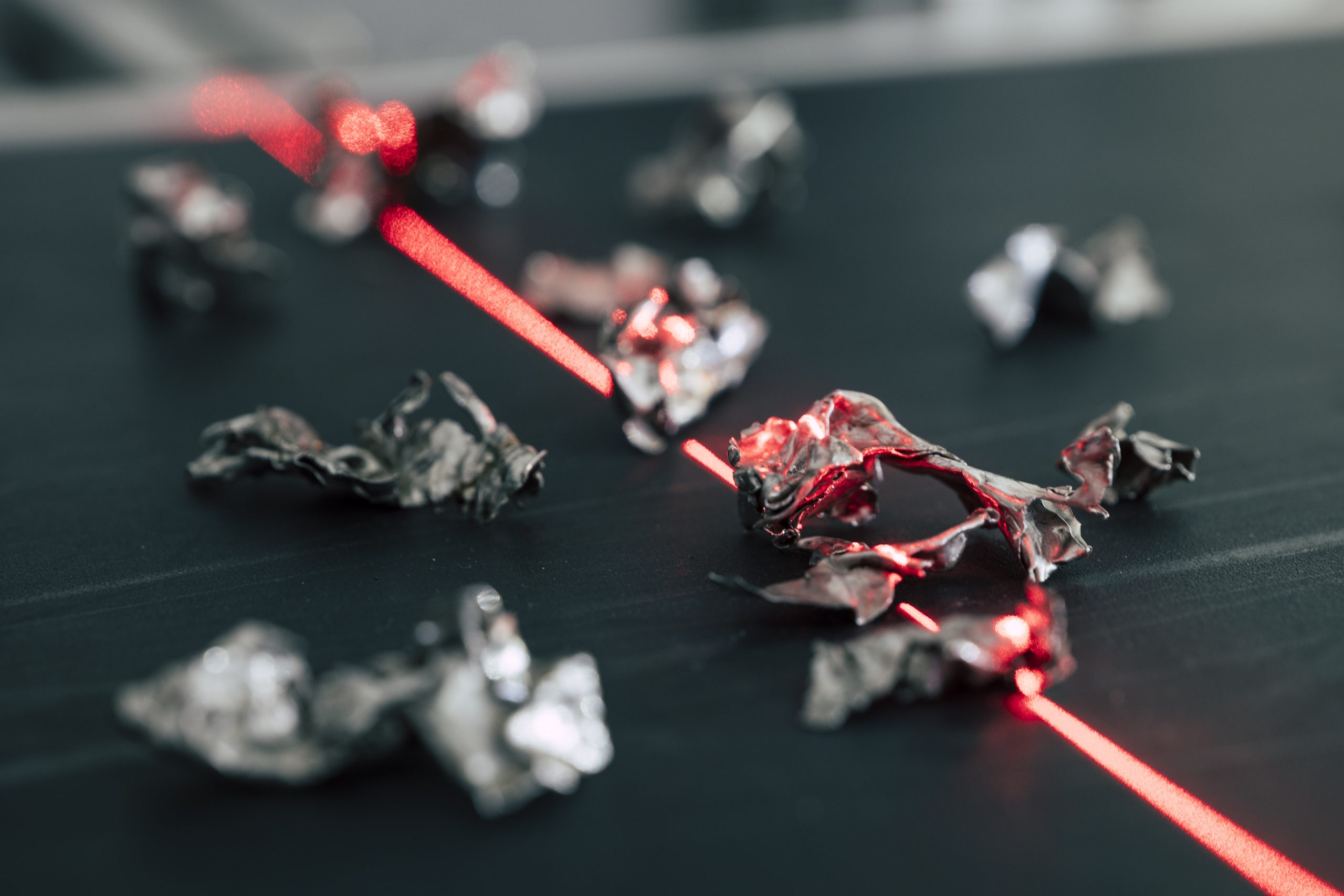 Laboraufbau Hyperspektralanalyse für Sortierung von Stahl