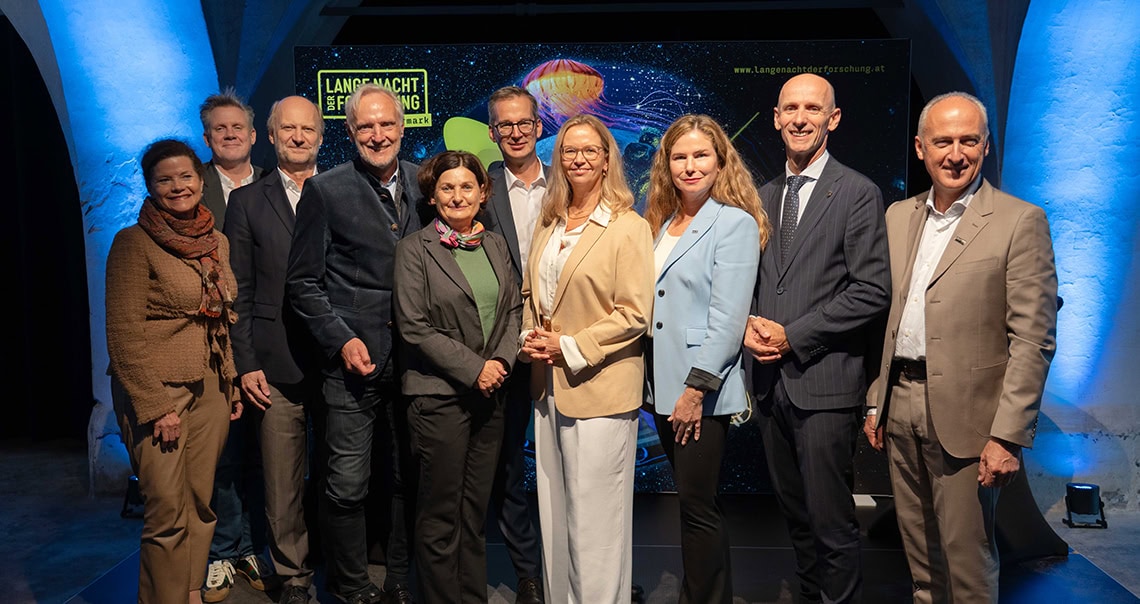 Gruppenfoto mit Vertretern aus Wissenschaft und Forschung in der Steiermark