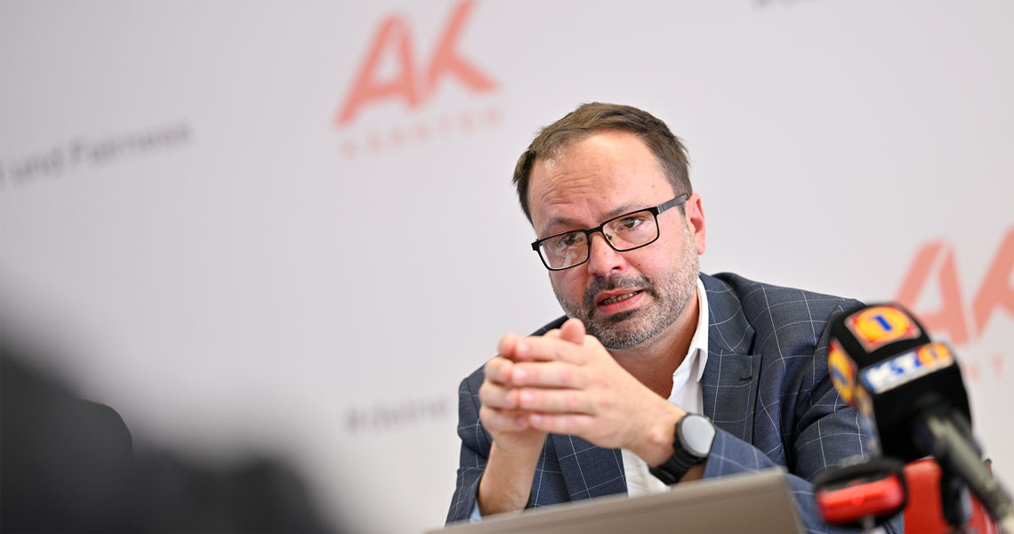 Eric Kirschner von Joanneum Research Policies. Das Institut hat sich die Konjunktur in Kärnten unter die Lupe genommen.