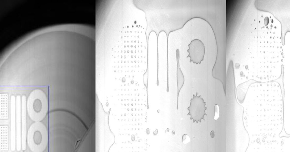 Hyperspektralanalyse: Testobjekte mit Inline-Scans.