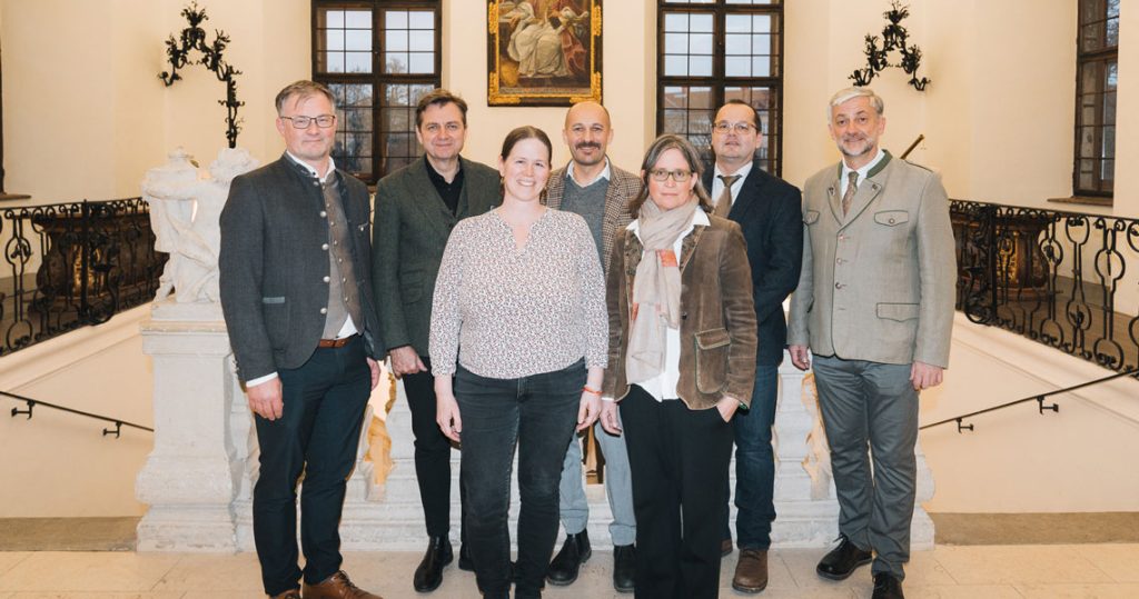 CO2-Veranstaltung: Martin Halmer (Katholische Kirche Steiermark), Franz Prettenthaler (JOANNEUM RESEARCH), Eva Heidelmair (Diözese Graz-Seckau), Alexander Pinter (Holzcluster Steiermark), Sabrina Dreisiebner-Lanz (JOANNEUM RESEARCH), Arno Mayer und Stefan Zwettler (Landwirtschaftskammer Steiermark) (v.l.)