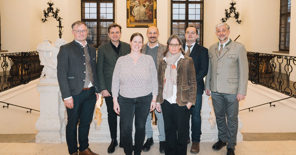 CO2-Veranstaltung: Martin Halmer (Katholische Kirche Steiermark), Franz Prettenthaler (JOANNEUM RESEARCH), Eva Heidelmair (Diözese Graz-Seckau), Alexander Pinter (Holzcluster Steiermark), Sabrina Dreisiebner-Lanz (JOANNEUM RESEARCH), Arno Mayer und Stefan Zwettler (Landwirtschaftskammer Steiermark) (v.l.)