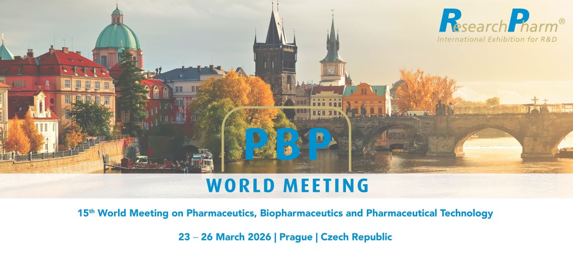 Banner 15th World Meeting of Pharmaceutics, Biopharmaceutics and Pharmaceutical Technology