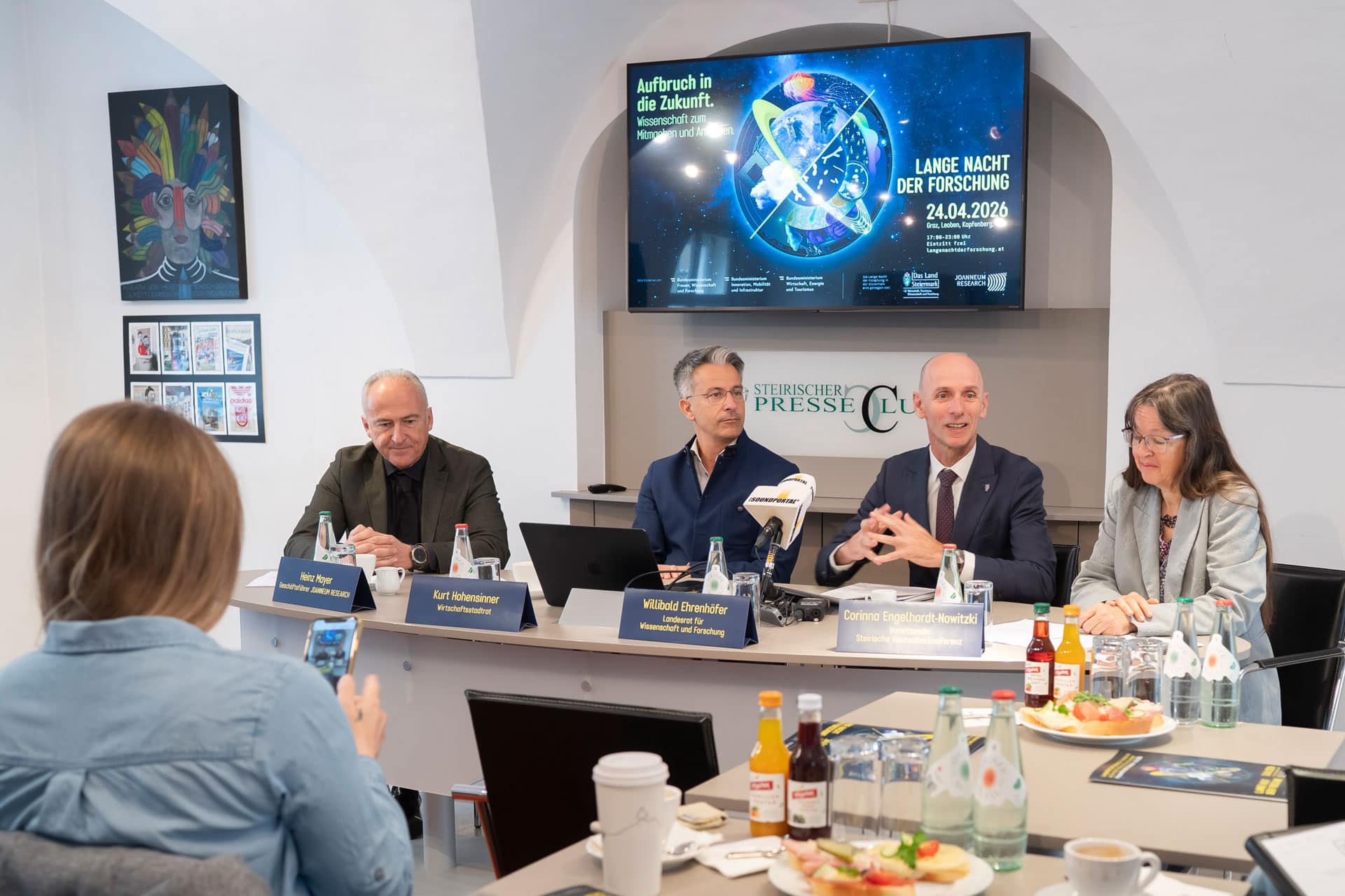 Pressekonferenz: Heinz Mayer, Kurt Hohensinner, Willibald Ehrenhöfer, Corinna Engelhardt-Nowitzki