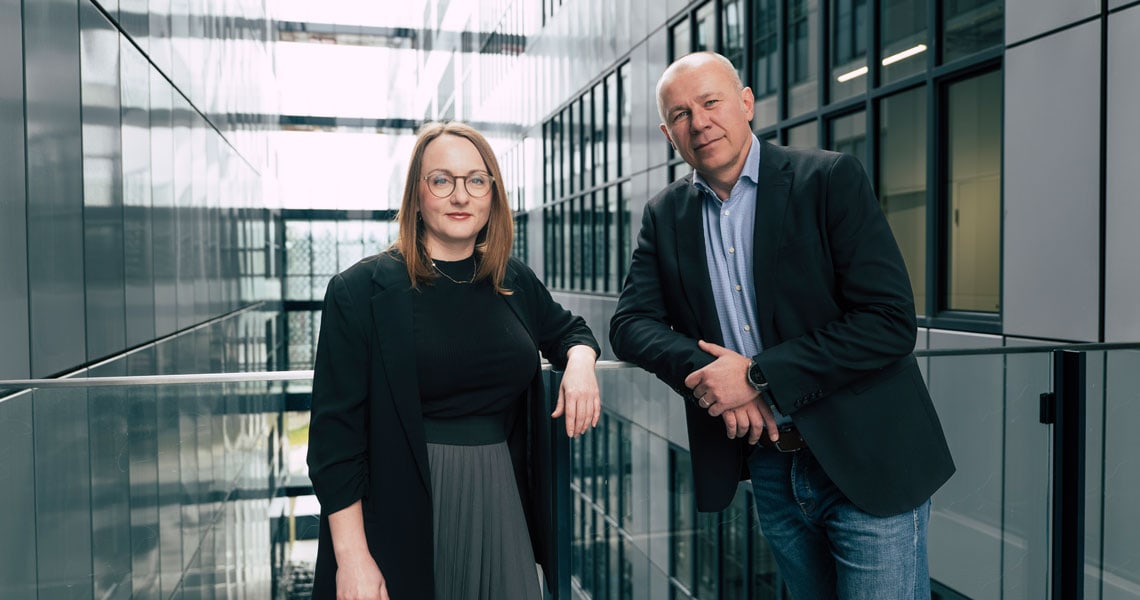 Koordinator*innen Geschäftsfeld Gesundheit und Pflege: Petra Kotzbeck und Thomas Birngruber.
