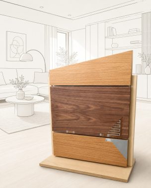 Demonstrator aus dem Projekt WOODconduct: Elektrische Funktionen werden in den Aufbau von Holzwerkstoffen integriert.